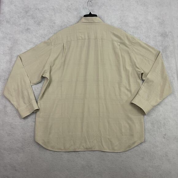 Tommy Bahama Shirt Mens XXL Beige 100% Silk Long Sleeve Button Up - Picture 8 of 15